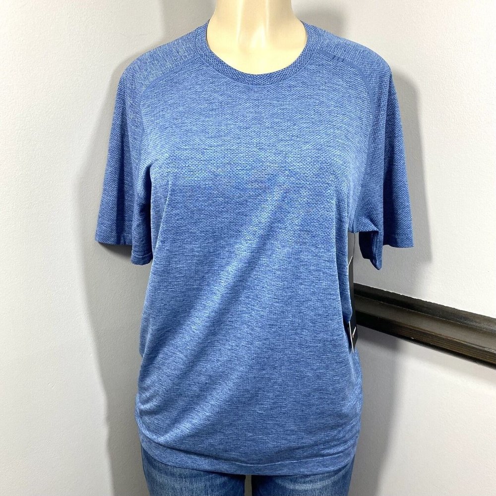 LULULEMON Metal Vent Tech SS 2.0 MEDIUM Top NWT New Blue Men’s Size Athletic